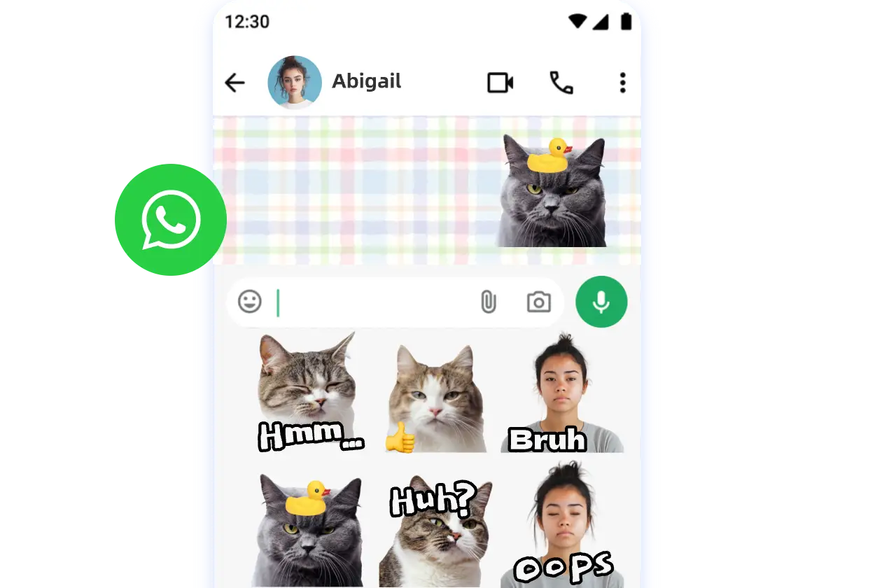 create whatsapp sticker pack in AI Ease