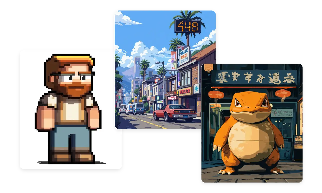 design your game sprites in various styles with ai ease