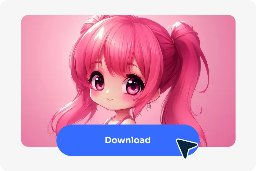 在 AI Ease 中下載 ai 產生的赤壁女孩圖像