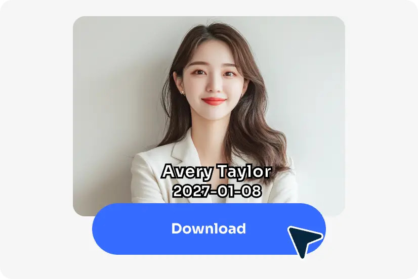 download the photo added name and date