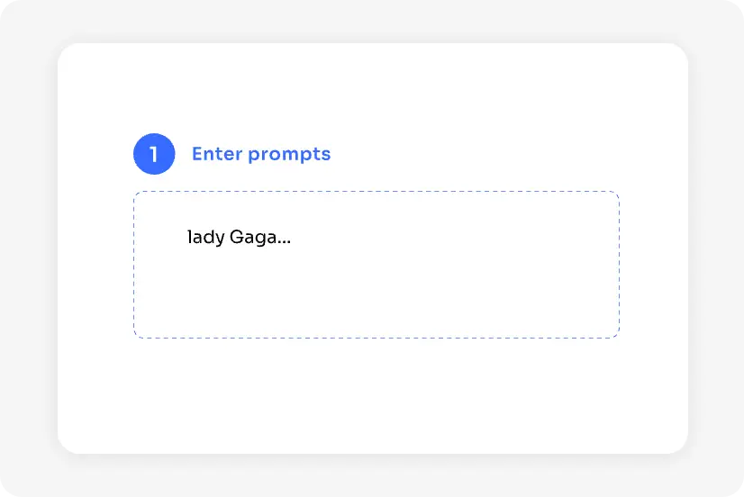 enter text prompt to create an ai celebrity