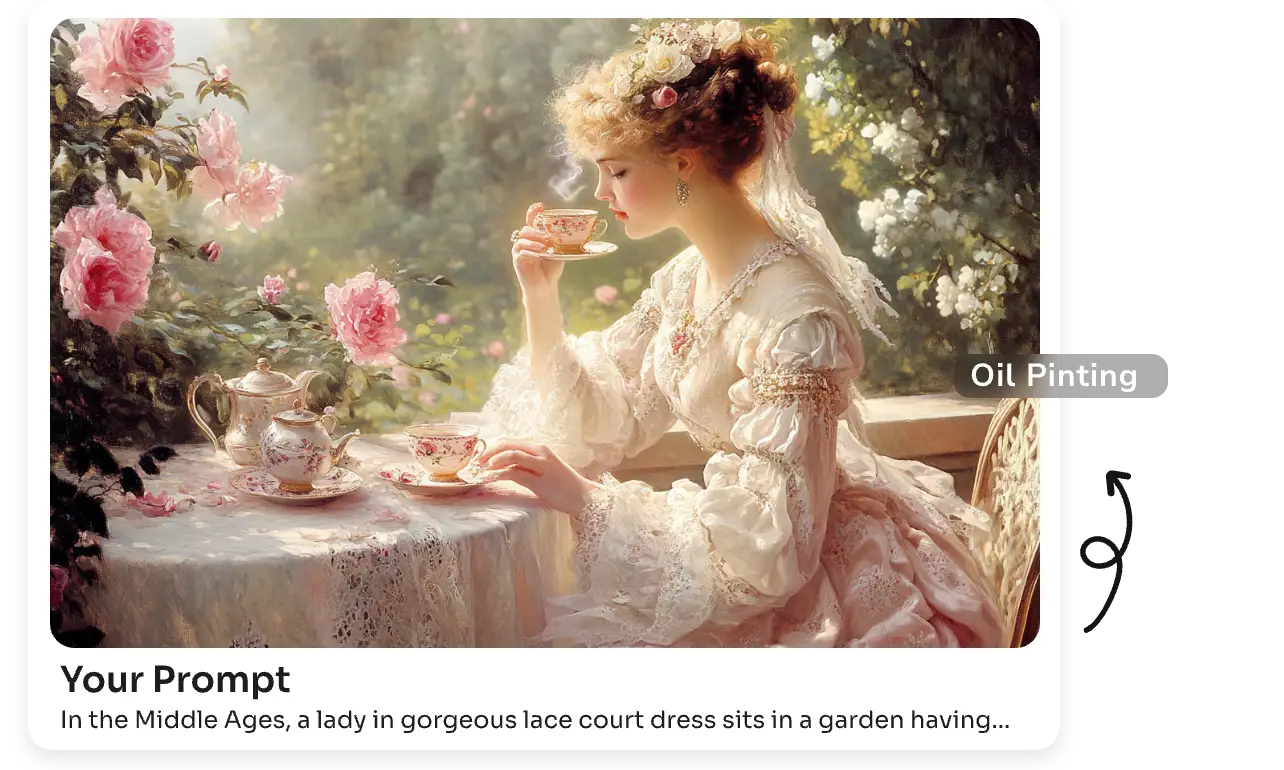 enter text prompts to generate a mid century lady with ai ease free nft generator