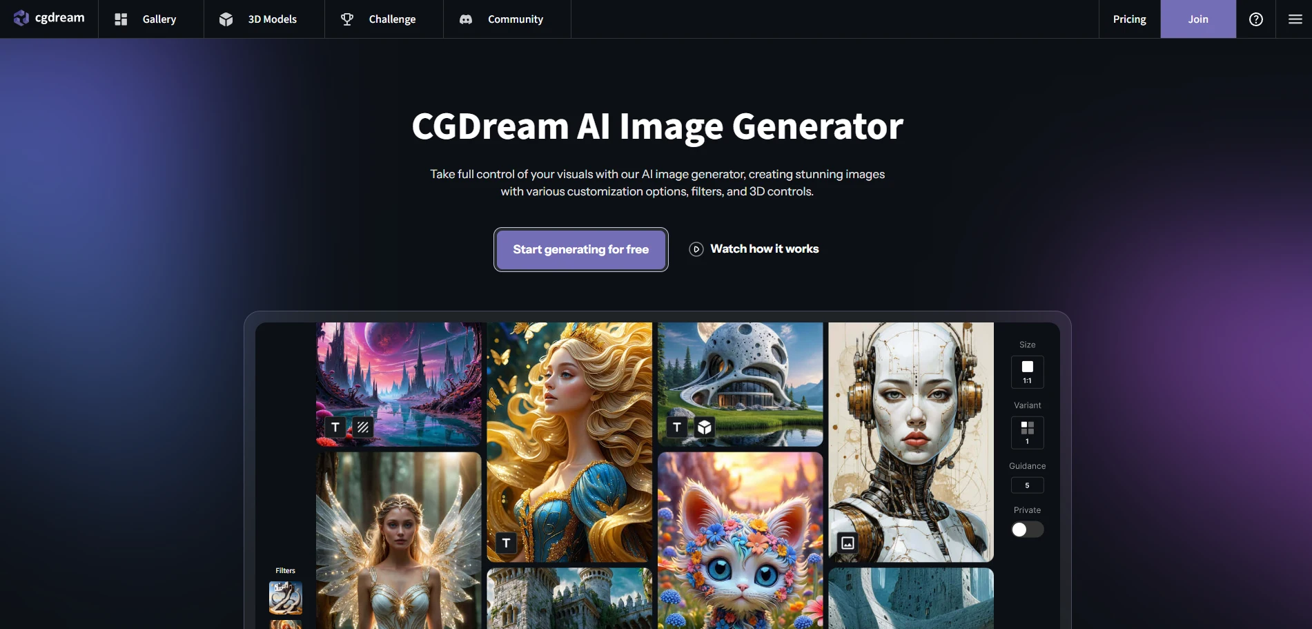 generate ai minecraft image with cgdream ai
