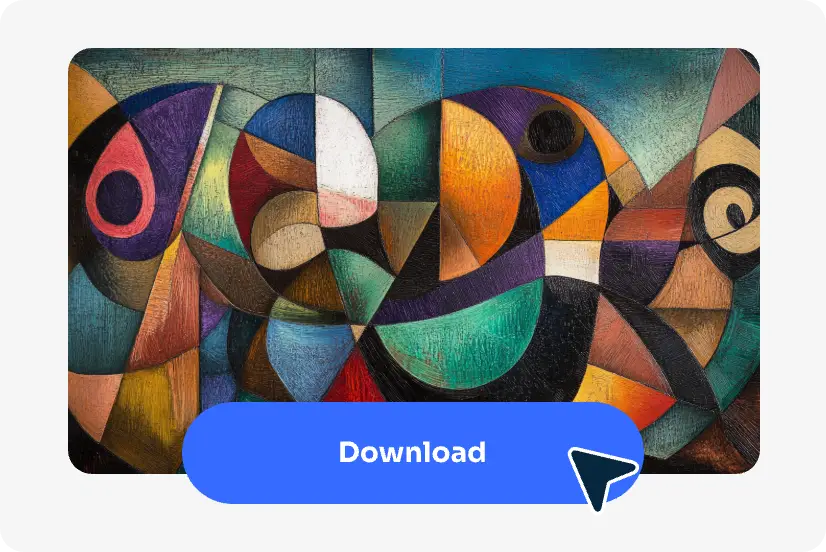generate and download cubist art pieces