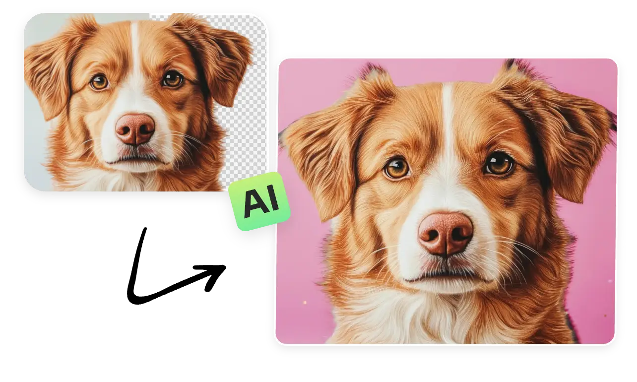générer un arrière-plan pour un chien image ai par aisance ai