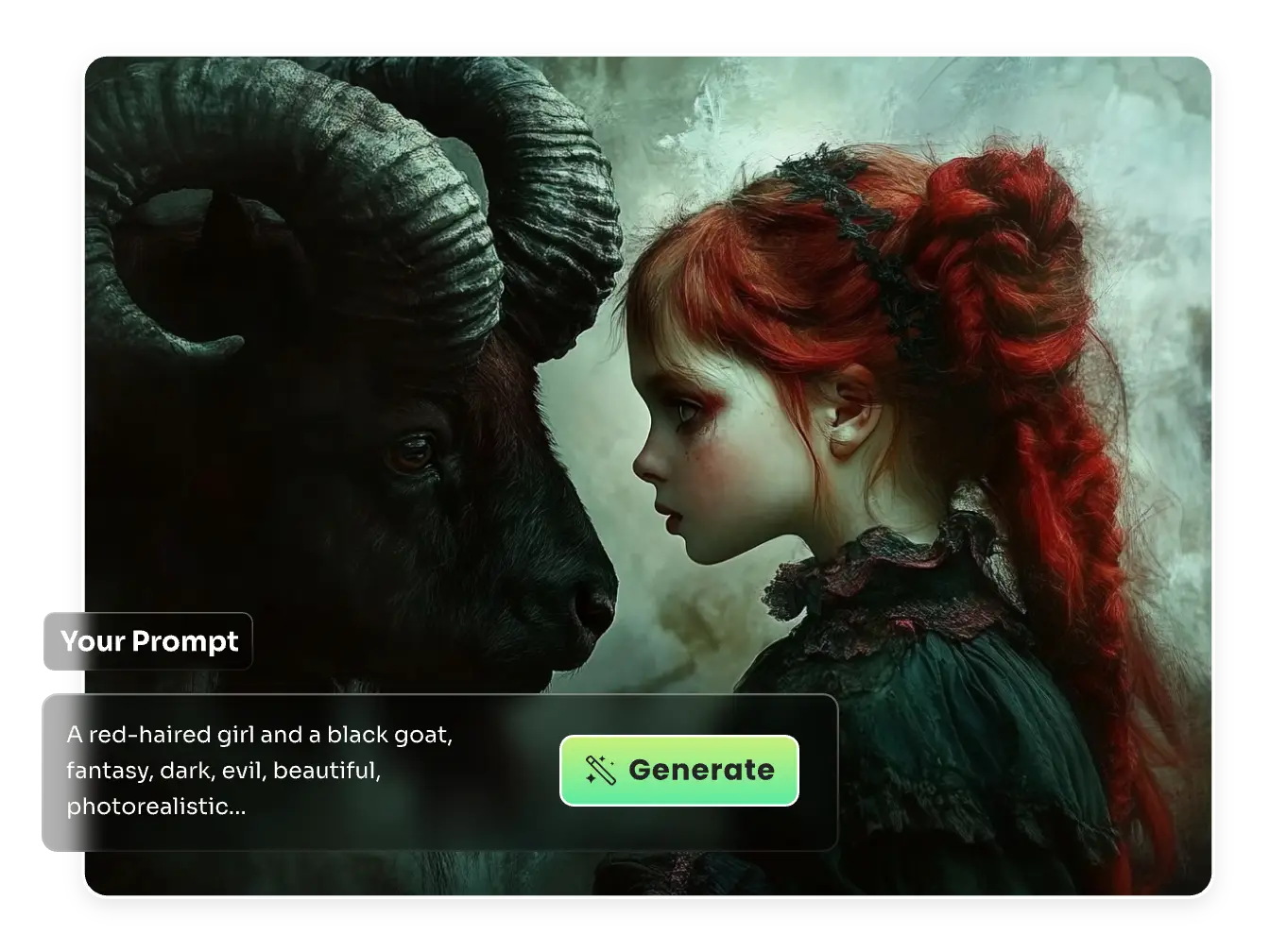 générer une image ai de dark fantasy à partir d'un texte dans AI Ease