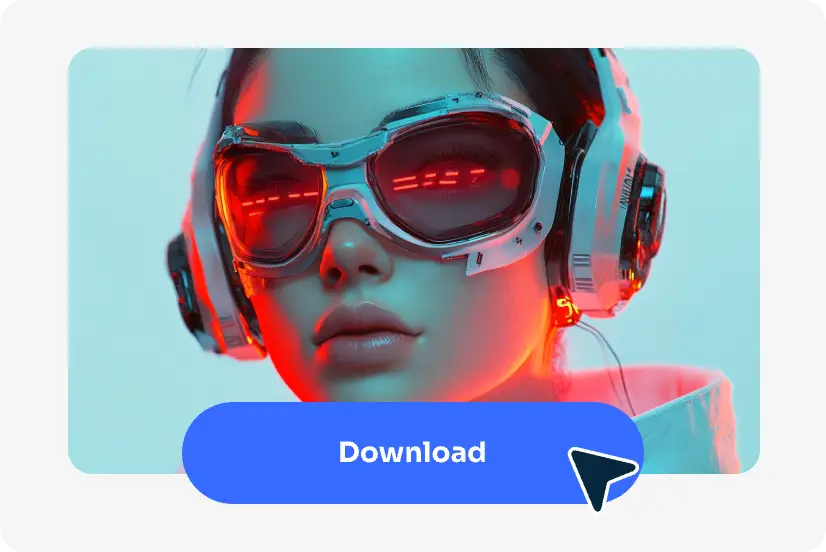 obter uma personagem cyberpunk fixe com óculos e descarregar