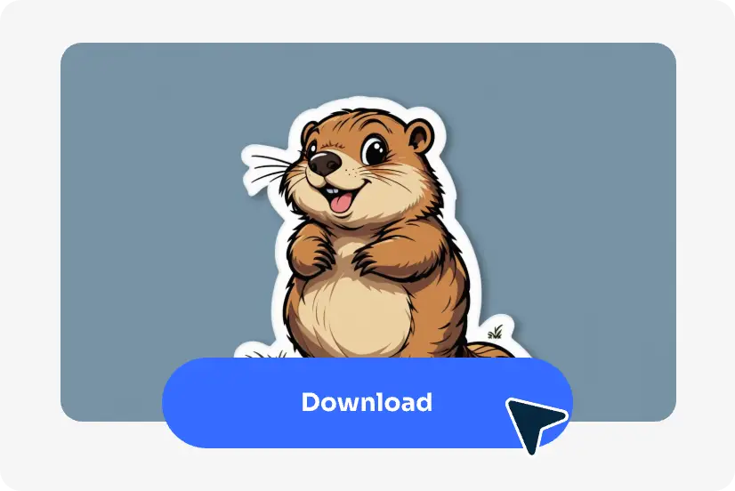 obtenir un autocollant de marmotte mignon et le télécharger