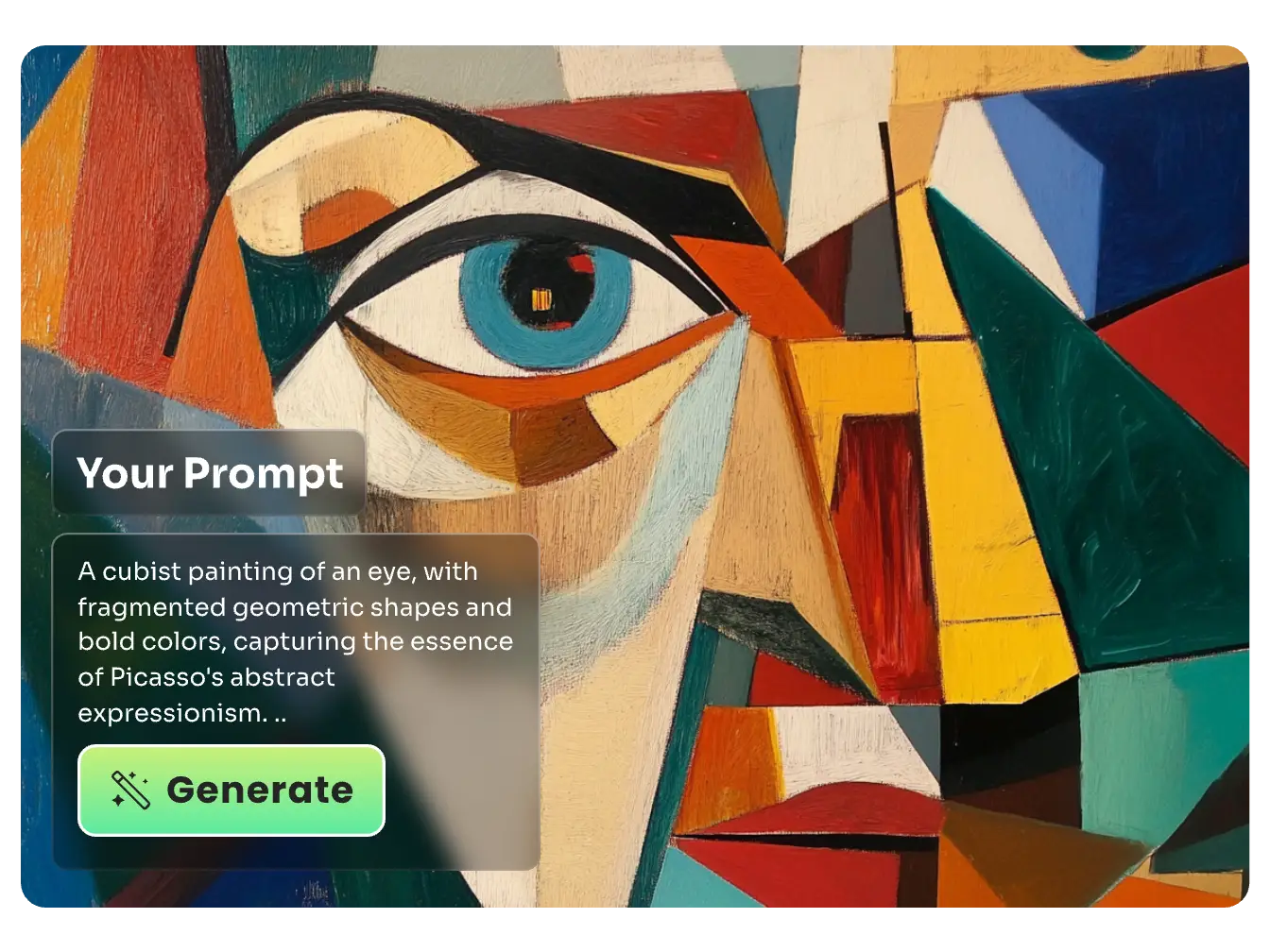 input your demands for cubist art