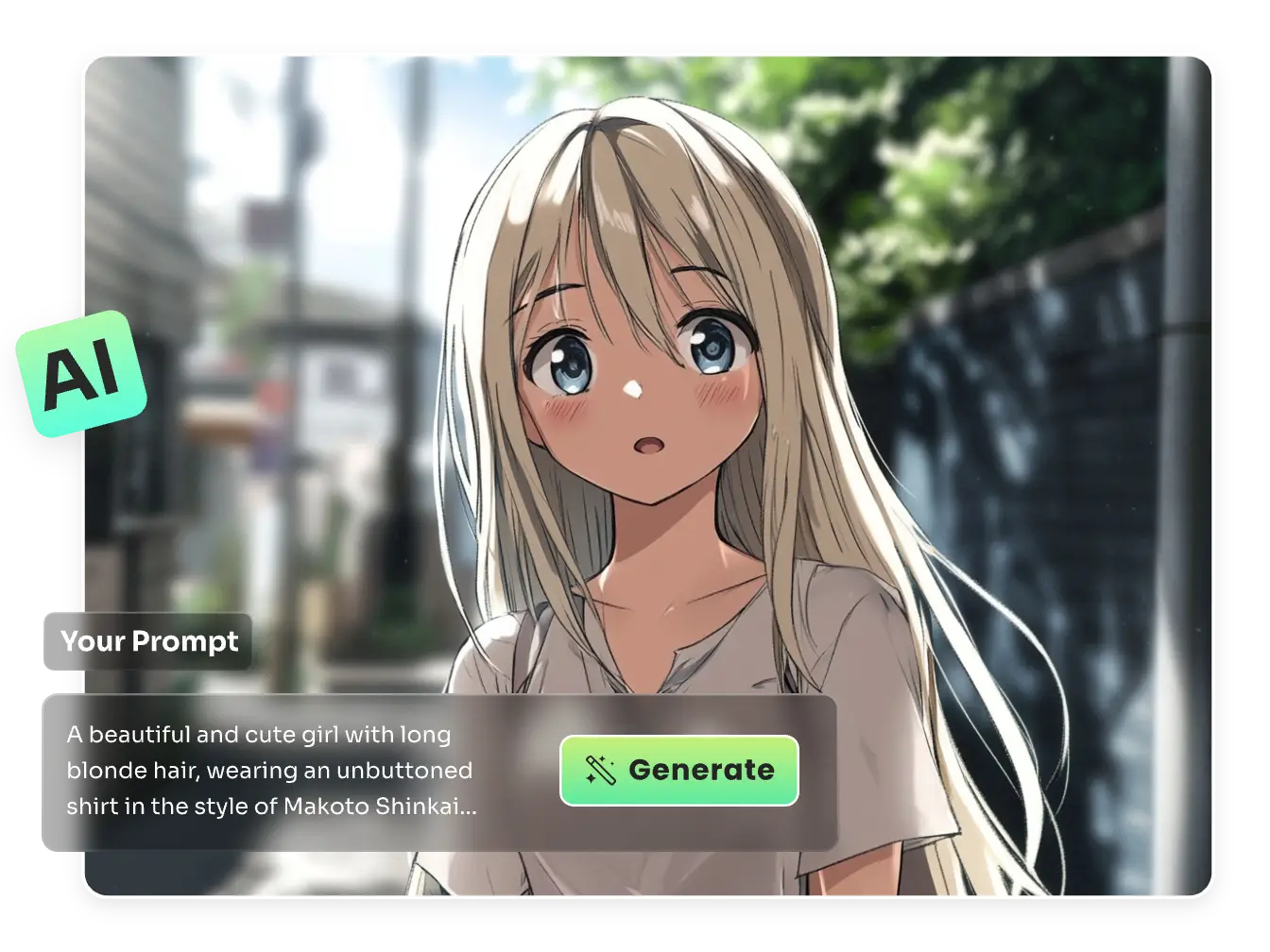 Inserite il vostro testo per trasformare le parole in manga ai con facilità