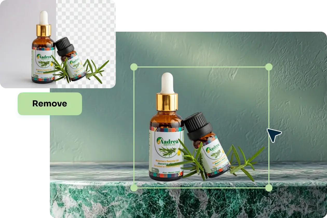 remover e alterar o fundo do produto com o alternador de fundos gratuito AI Ease