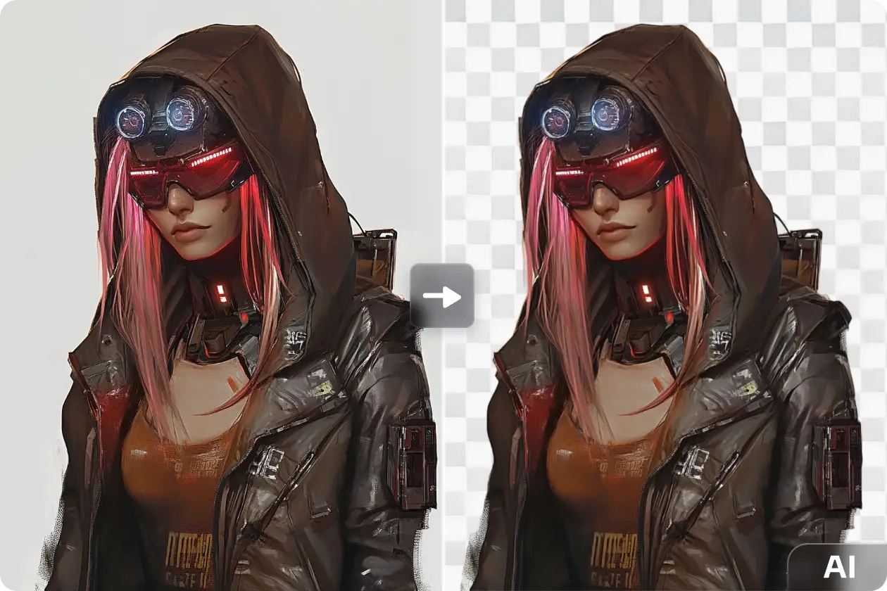 remove bg for cyberpunk character