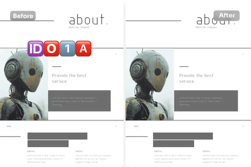 remove stickers from a personal portfolio image