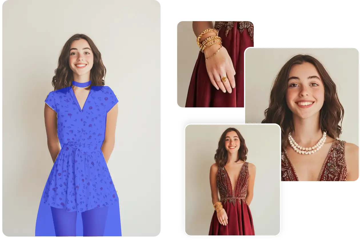 substituir o vestido e os acessórios originais para aperfeiçoar o seu look de baile de finalistas