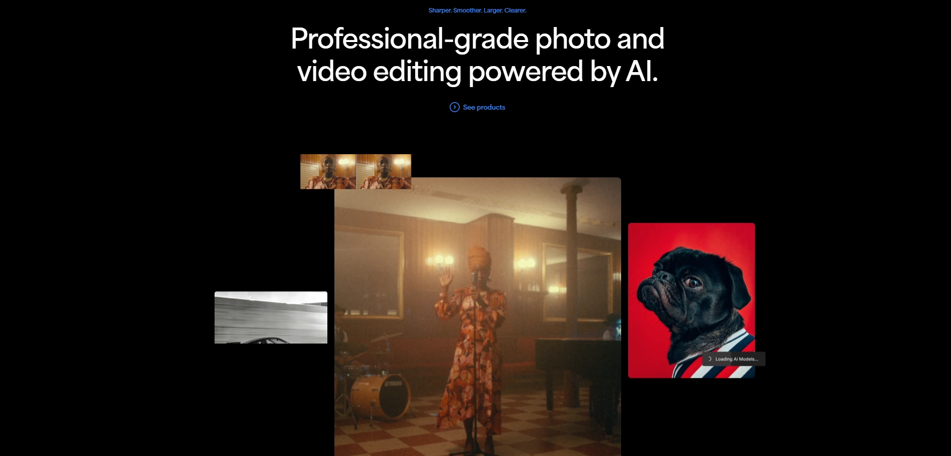 トパーズ ビデオエンハンス AI ビデオエンハンサーのインターフェイス