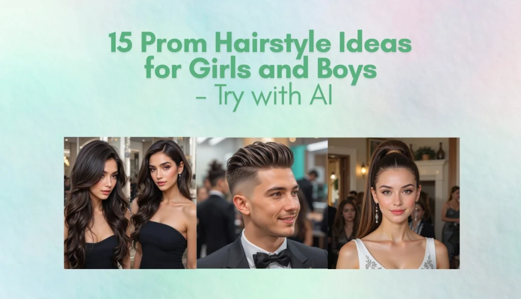 three ai generated people images with prom hairstlyes by ai ai ease