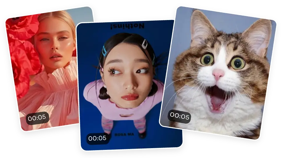 three premade face swap video templates offered by ai ease free face swapper