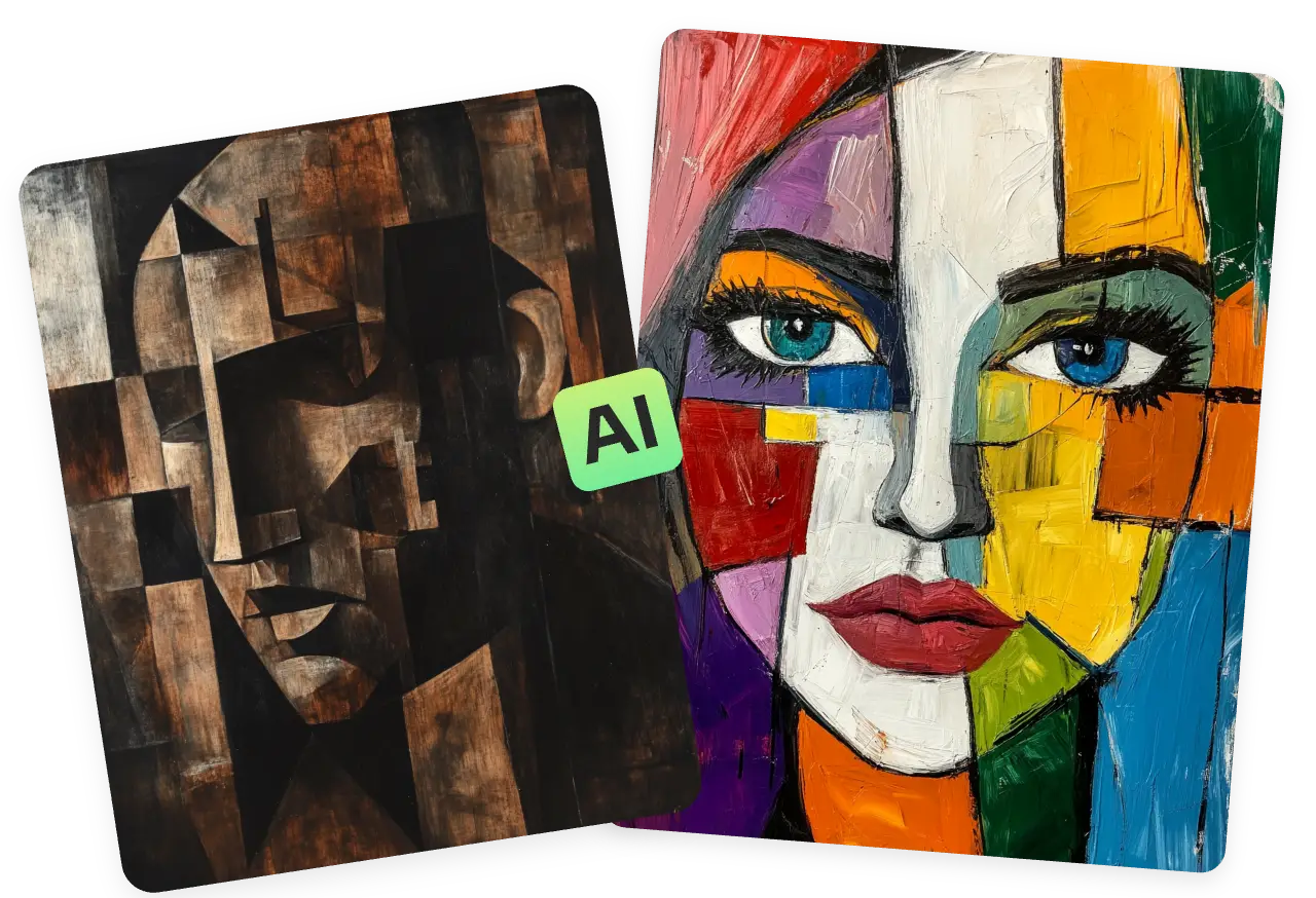 try different styles of cubist art