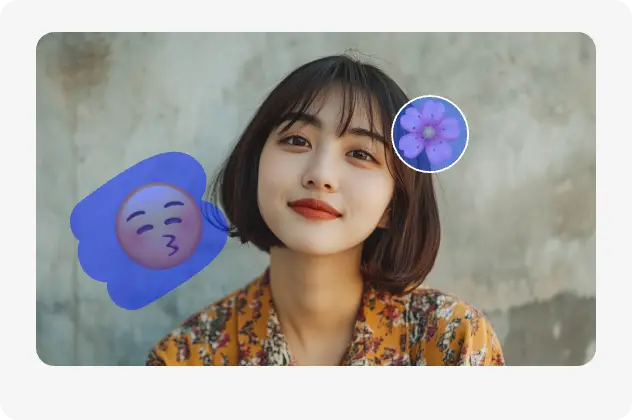 use brush tool to manually remove emojis