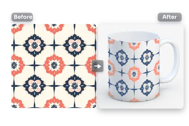 use the ai generated pattern as the mug design