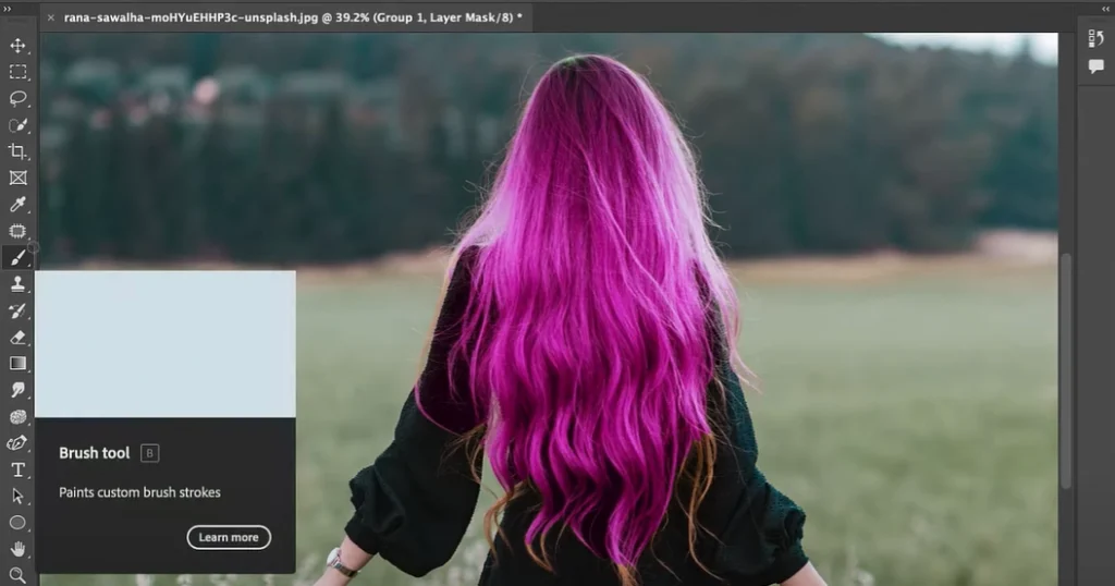 use the brush tool in photoshop to paint subtle shadows