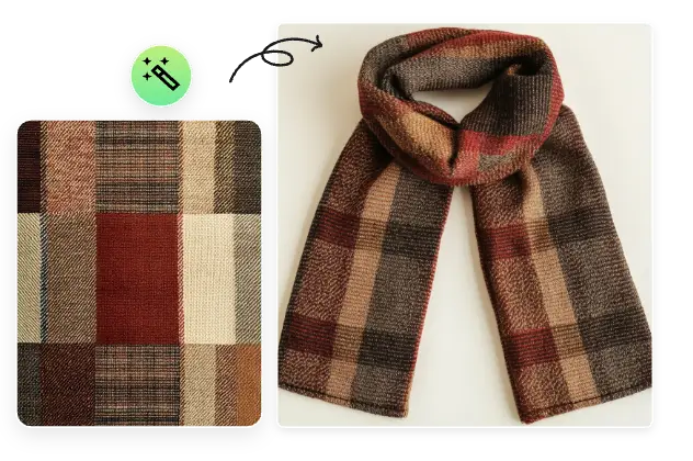 use the dark brown pattern in the scarf design