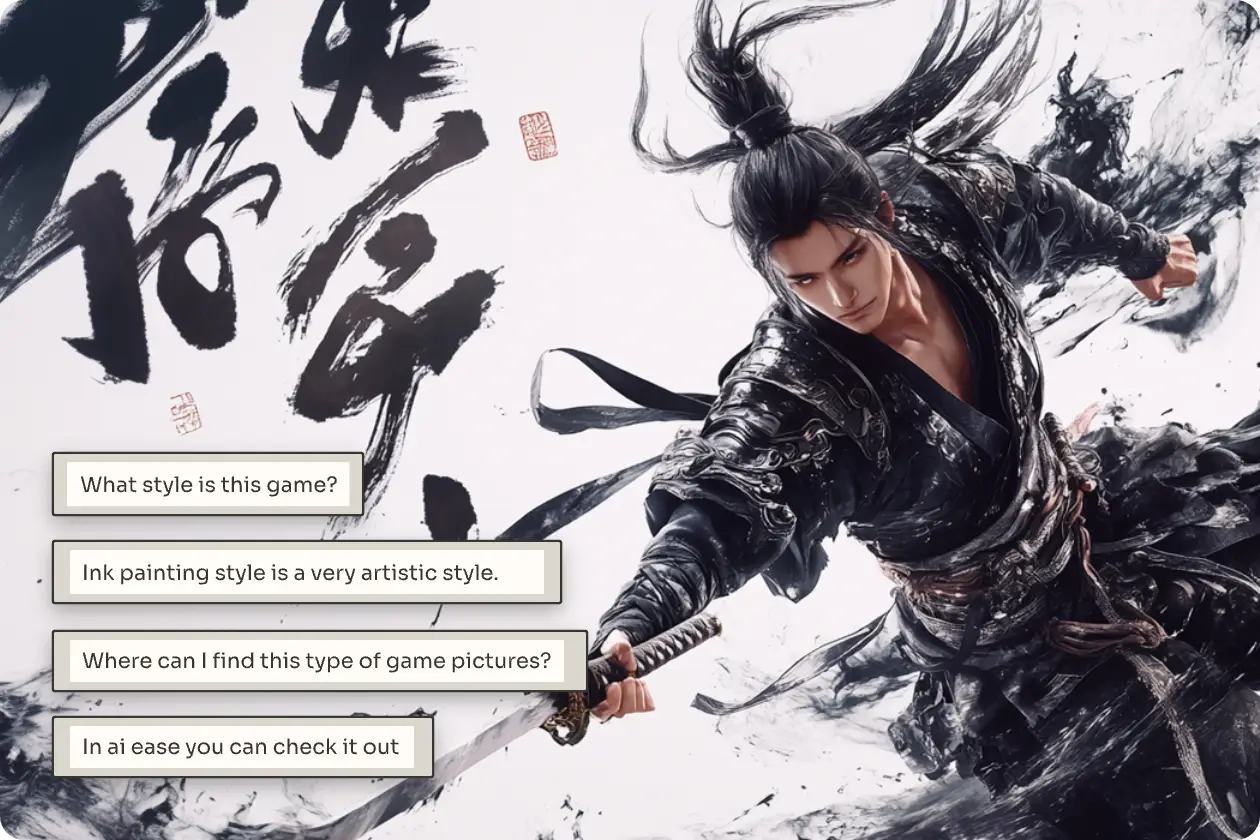 using ai painting generator generated game cg of a man with troditional chinese clothing