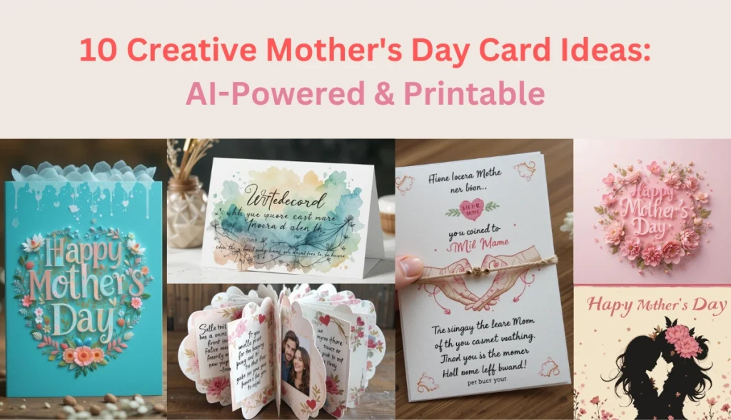 6 imagens de ideias para cartões do dia da mãe geradas por ai ease