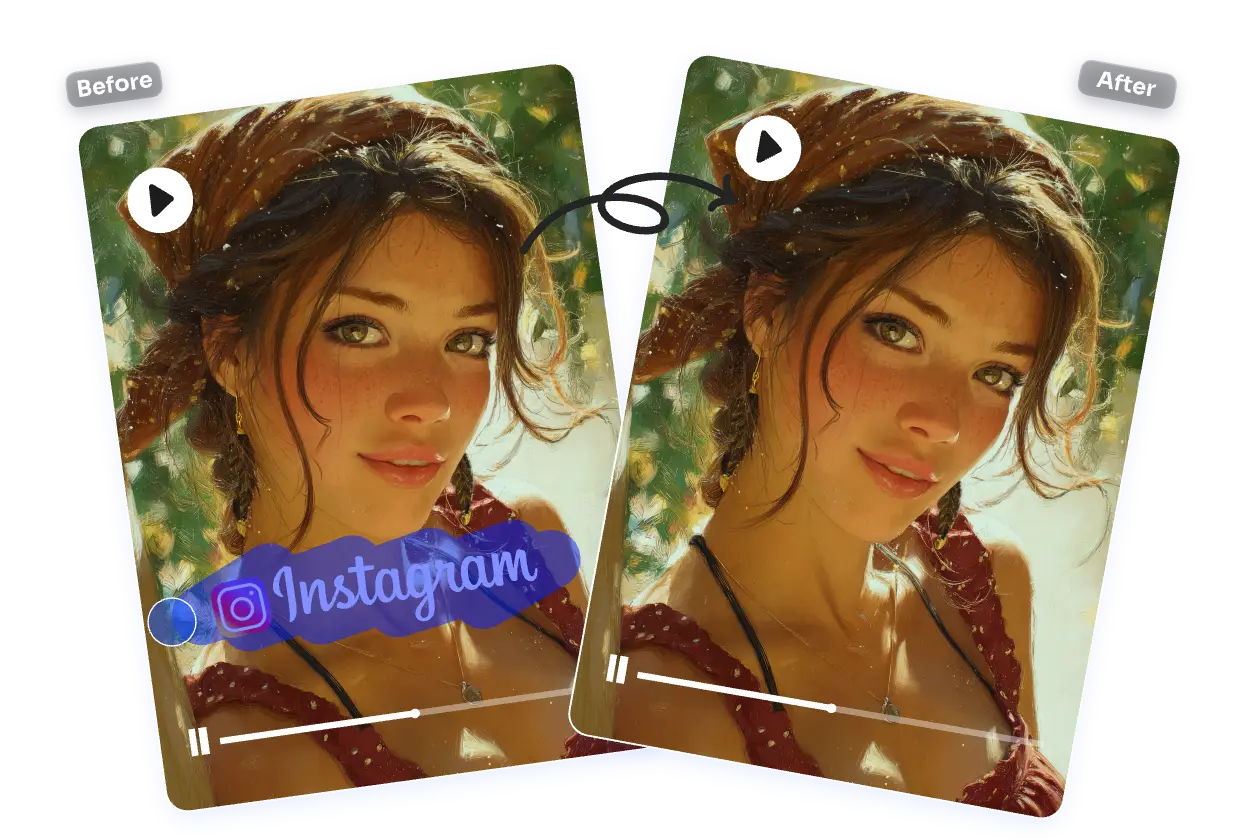 AI Ease’s free instagram watermark remover online