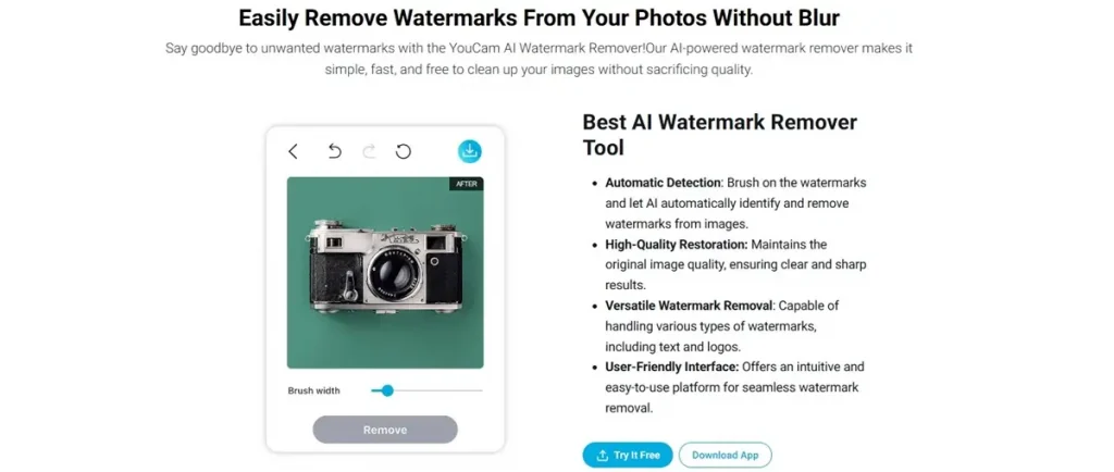 YouCam Perfect Watermark Remover