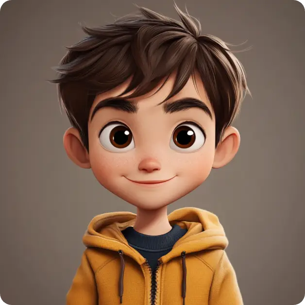 a cute 3d cartoon boy made in aiease ai boy generator
