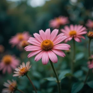 uma fotografia de flores com o fundo desfocado em grande plano