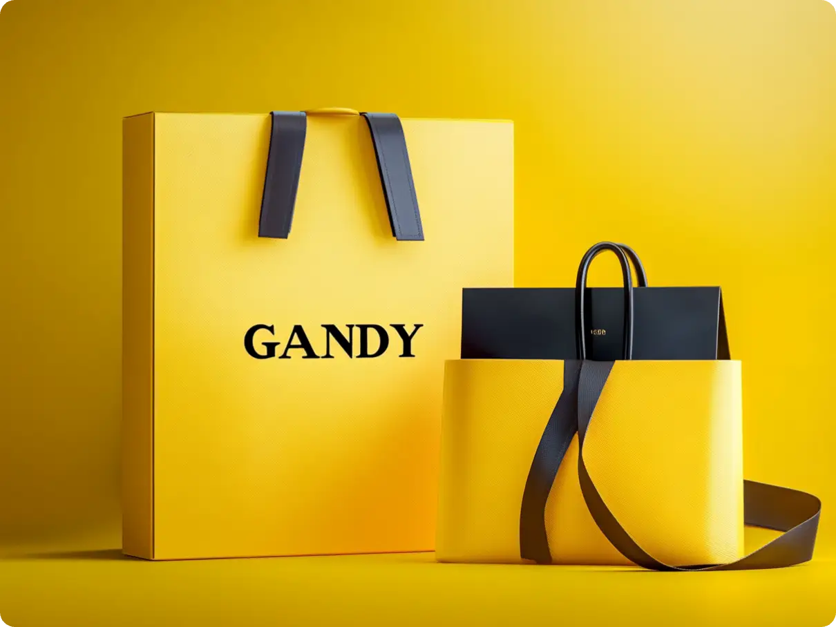 ein gelber Hintergrund mit gelber Verpackung