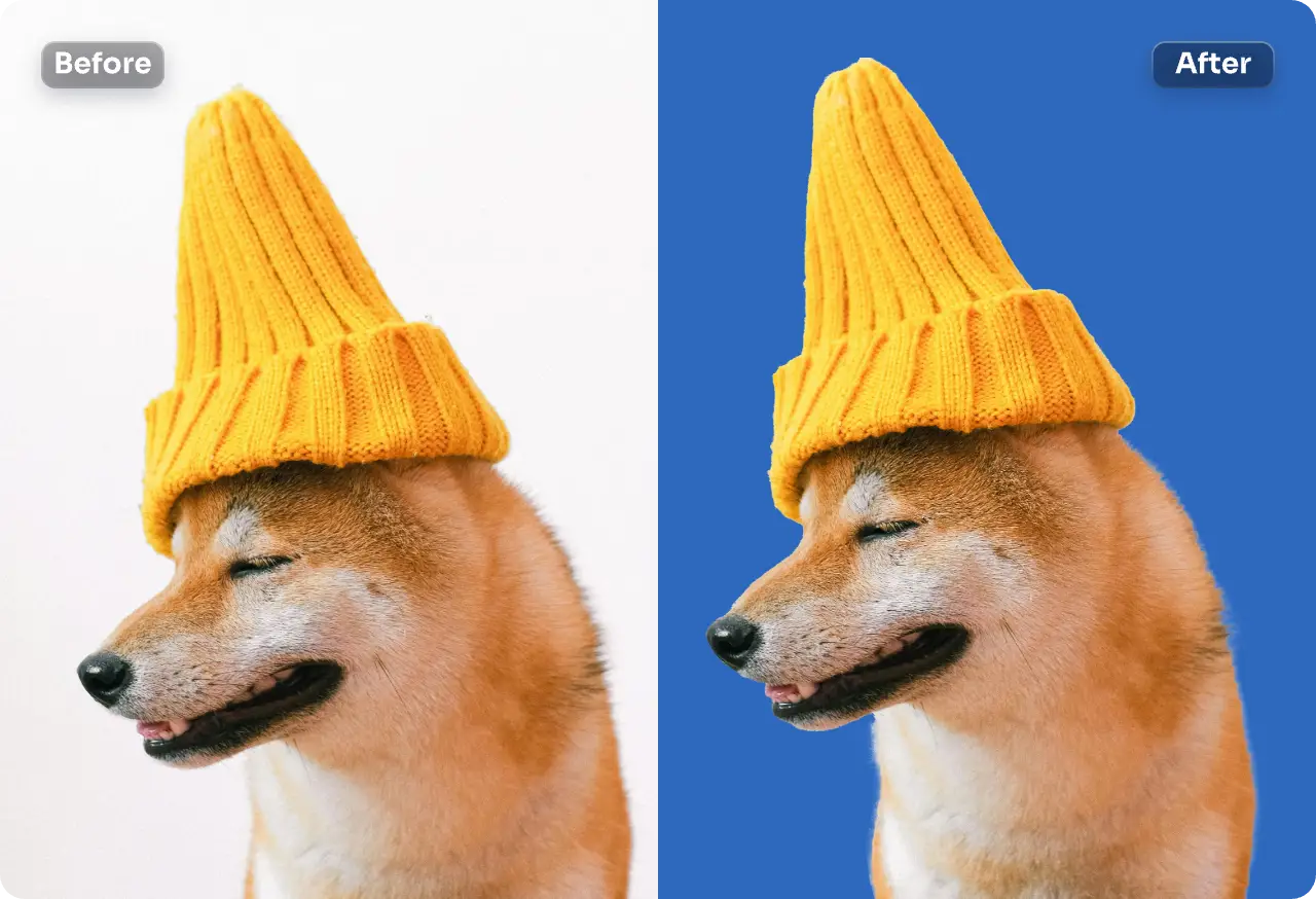 aiで簡単に写真に青い背景を加える