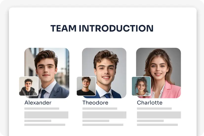 añadir traje a foto online gratis para miembro de equipo