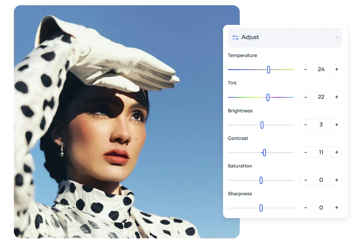 die Helligkeit eines dunklen Frauenporträts durch Entfernen der Schieberegler der Parameter anpassen