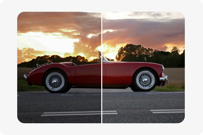 ai ease erhellt das dunkle Bild automatisch mit einem Klick