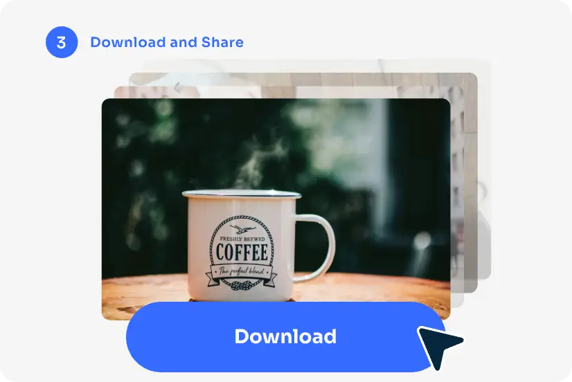 download enhanced coffee mug image with watermark removal