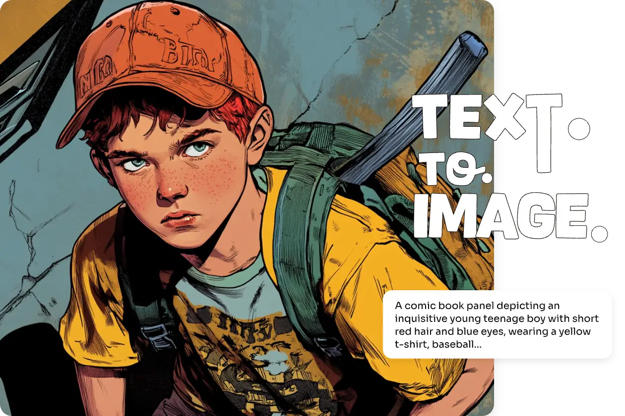 create a comic boy character from a text prompt in aiease ai boy generator