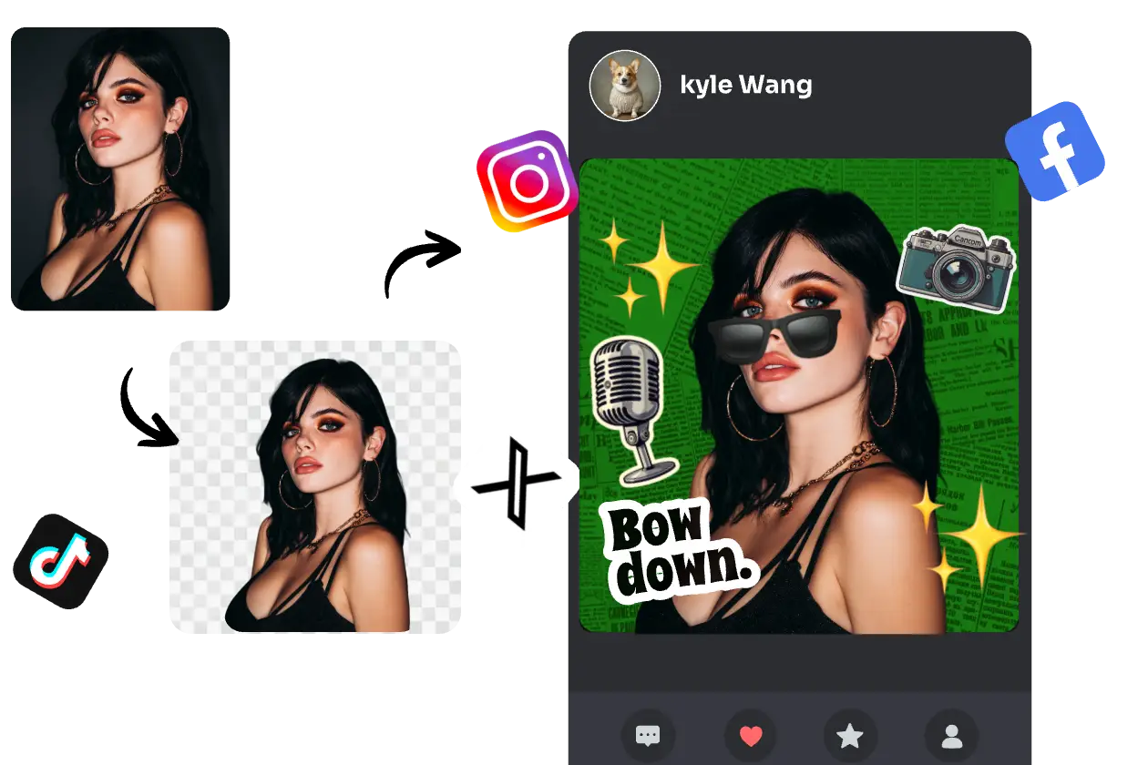 create stylish sticker for instagram