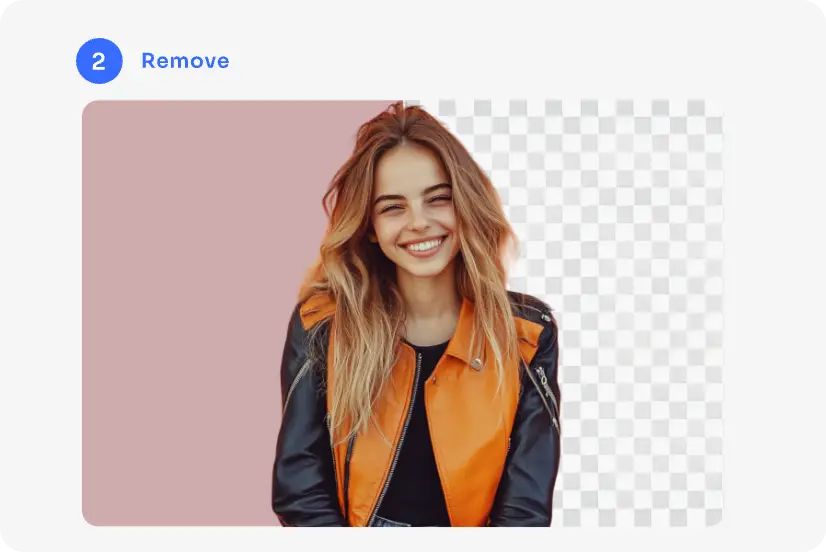 fondo recortado de un retrato femenino