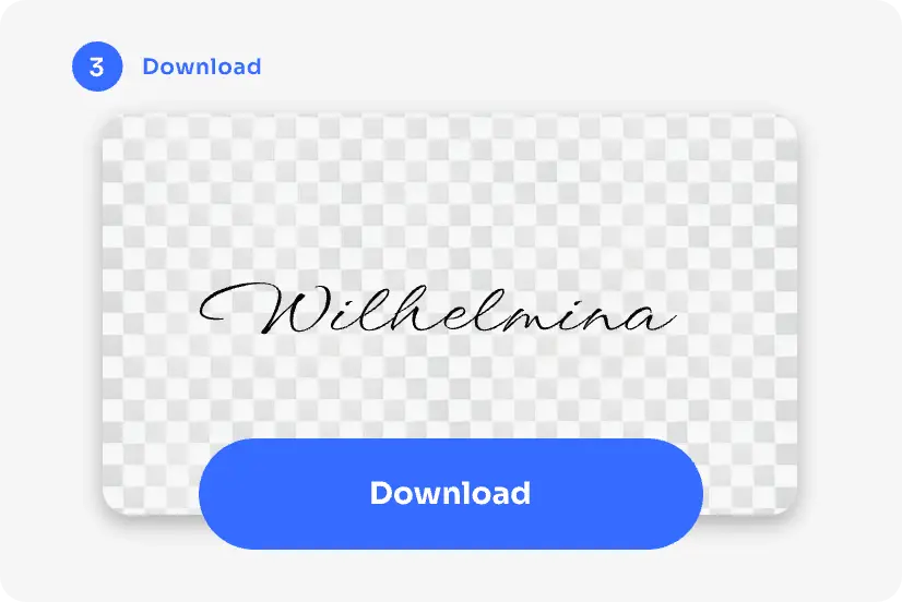 download signature with transparent background in AI Ease