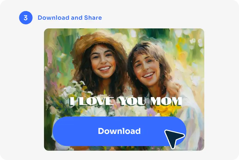 descarregar a fotografia editada do dia da mãe