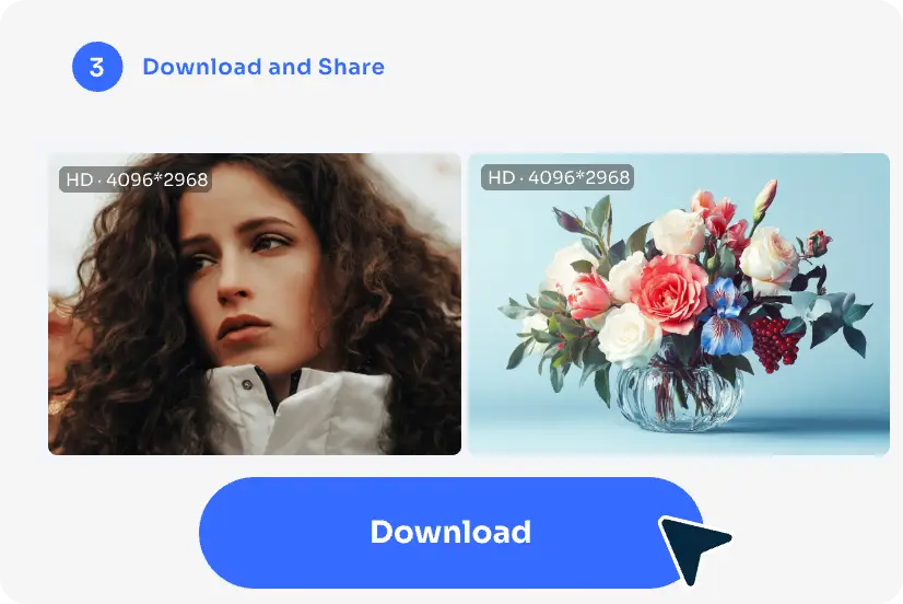 descarregar a imagem melhorada no aiease batch photo editor
