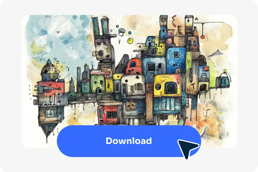download the generated doodle building images