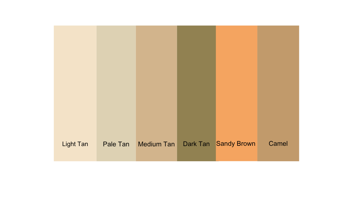 examples of tan color variations