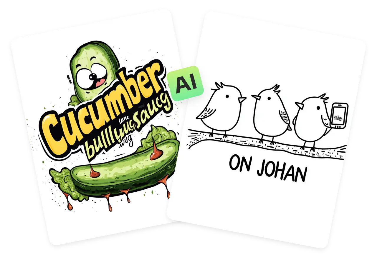 generate colorful graffiti text and black and white doodle text with ai