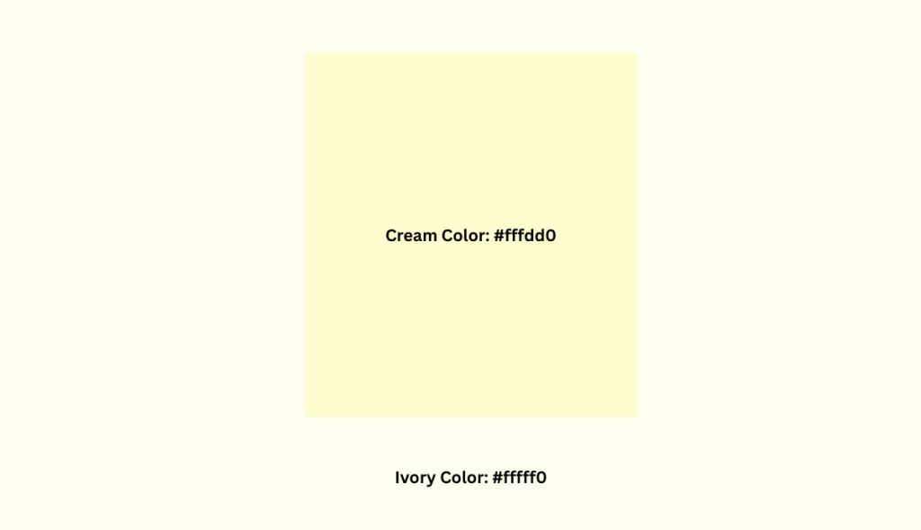 color marfil frente a color crema