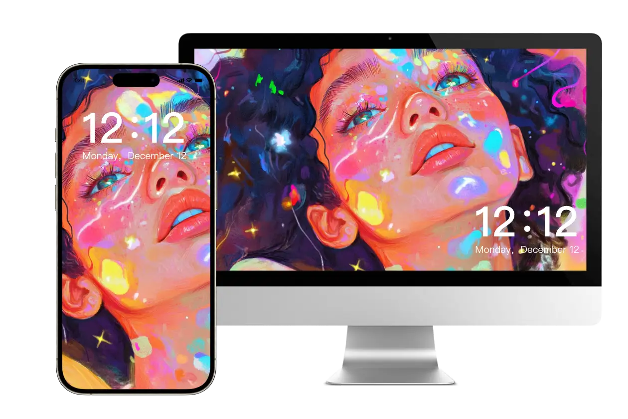make aesthetic wallpaper for phone and computer screens