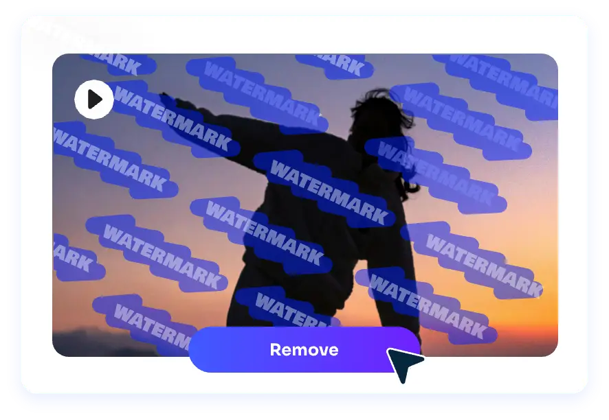 mark out watermark in the portrait video in AI Ease